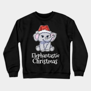 Elephantastic Christmas Merry Christmas Elephant Crewneck Sweatshirt